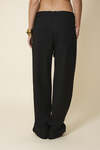 Black Relaxed-Fit Trousers With Elasticated Hems