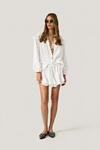 Cotton Off White Shorts with Elasticated Waistband