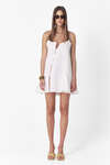 White Linen Button-Down Dress