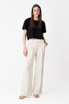 Wide-Leg Cotton Pants