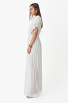 Metallic Silk Tulle Maxi Dress