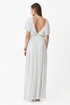 Metallic Silk Tulle Maxi Dress