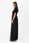 Black Silk Tulle Long Dress