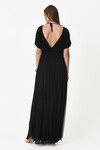 Black Silk Tulle Long Dress