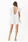 Backless Oversized White Mini Dress