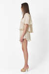 Light-Beige Linen Skirt With Ruffles