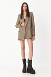 Oversized Beige Wool Blazer