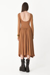 Backless Camel Midi Dress