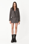 Grey Wool Mini Blazer