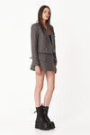 Grey Wool Mini Blazer