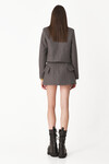 Grey Wool Mini Blazer