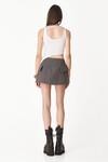 Grey Wool Mini Skirt