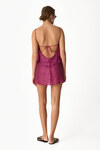 Backless Sequin Ciclamen Mini Dress - SS24