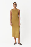 Yellow Rib Midi Dress - SS24