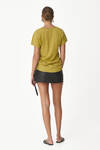 Yellow Blended Cotton-Linen T-shirt - SS24