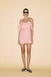 Backless Pink Cotton Mini Dress