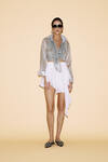 Asymmetrical White Linen Skirt - SS24