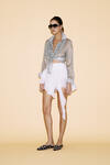 Asymmetrical White Linen Skirt - SS24