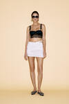 Wrap-Effect White Skirt