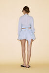 Aqua Linen Ruffled Shorts - SS24