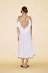 Backless White Midi Dress