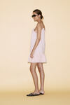 Beige Mini Cotton Button-Down Dress