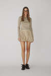 Balloon Beige Linen Mini Skirt