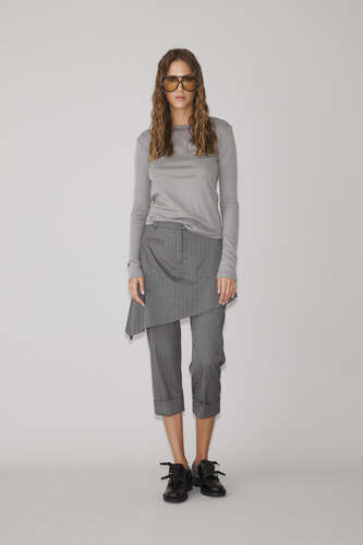 Grey Basic Blouse - PNK Casual