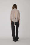 Brown Cotton Shirt With Backless