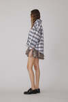 Grey Checkered Oversized Shirt