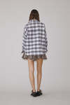 Grey Checkered Oversized Shirt