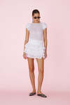 White Skirt With Ruffles On The Back - PRESPRING25