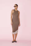 Brown Two-Color Dress - PRESPRING25