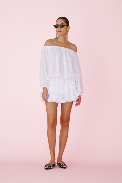 White Blouse With Bare Shoulders - PRESPRING25