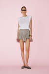 Beige Viscose Mini Skirt - SS25