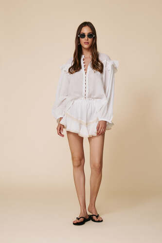 Off White Oversized Cotton Blouse - SS25 - PNK Casual