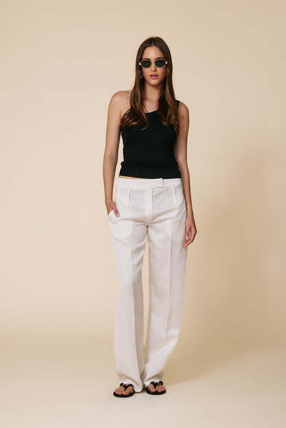 Black Double One Shoulder Top - SS25