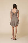 Brown Mini Dress with Flared Cut - SS25