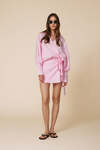 Rose Lightweight Wrap Dress With Long Sleeves And Waist Tie - SS25