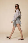Grey Asymmetric Sequin Skirt - SS25