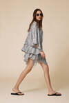 Grey Asymmetric Sequin Skirt - SS25