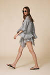 Grey Asymmetric Sequin Skirt - SS25