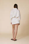 White Lightweight Wrap Dress With Long Sleeves And Waist Tie - SS25