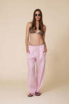 Elastic Waist Rose Linen Trousers - SS25