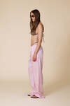 Elastic Waist Rose Linen Trousers - SS25
