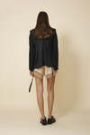 Beige Shorts Finished With Delicate Lace Trim At The Hem - Pre-Spring26