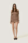 One Shoulder Beige Mini Dress - SS26