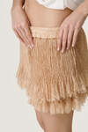 Beige Shorts With Fine Pleats - SS26