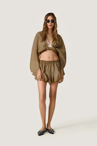 Wrap Kaki Blouse - SS26 - PNK Casual