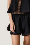 Black loose camisole with lace underneat - SS26